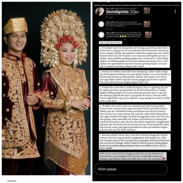 Foto Prewed Pakai Suntiang Dituding Plagiat Atta-Aurel, Mumuk Gomez: Emang Orang Minang Mereka Aja? 2