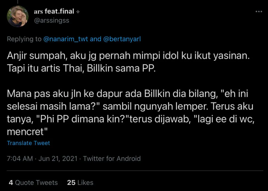 11 Mimpi Absurd yang Pernah Dialami Warganet. Bunga Tidur Macam Apa ini? 12