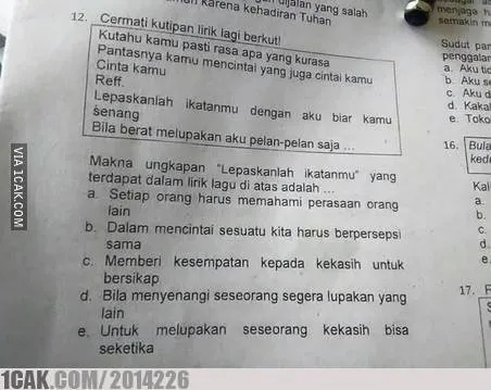 Mungkin ini Penyebab Anak Sekolah Zaman Sekarang Makin Pusing. Soal Ujiannya Aja Begini~ 14