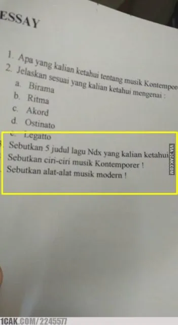 Mungkin ini Penyebab Anak Sekolah Zaman Sekarang Makin Pusing. Soal Ujiannya Aja Begini~ 12