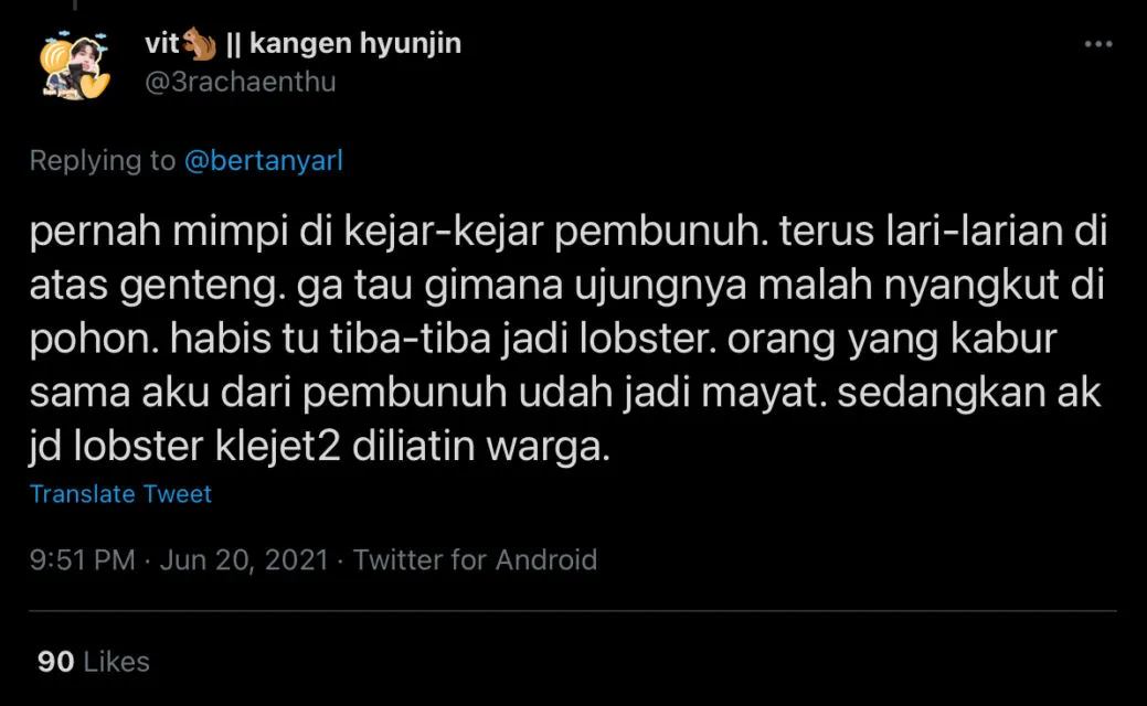 11 Mimpi Absurd yang Pernah Dialami Warganet. Bunga Tidur Macam Apa ini? 17