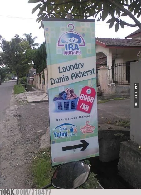 11 Potret Spanduk Laundry ini Bikin Gagal Fokus. Cara Jualan Orang Indonesia Ada-Ada Aja~ 21