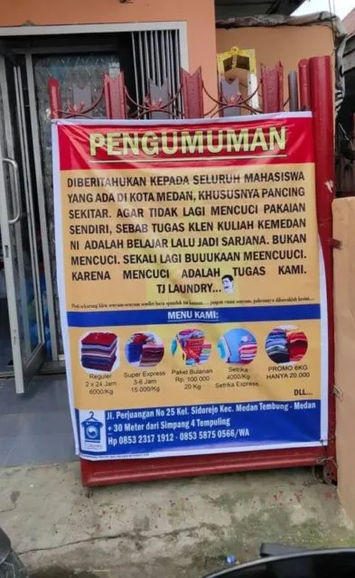 11 Potret Spanduk Laundry ini Bikin Gagal Fokus. Cara Jualan Orang Indonesia Ada-Ada Aja~ 15