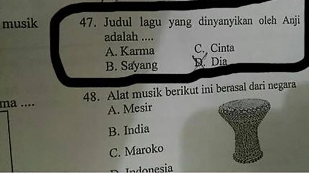 Mungkin ini Penyebab Anak Sekolah Zaman Sekarang Makin Pusing. Soal Ujiannya Aja Begini~ 19