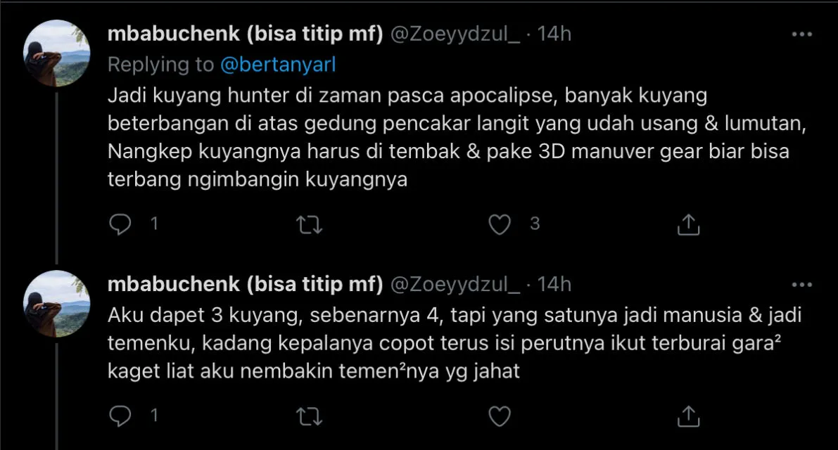 11 Mimpi Absurd yang Pernah Dialami Warganet. Bunga Tidur Macam Apa ini? 18