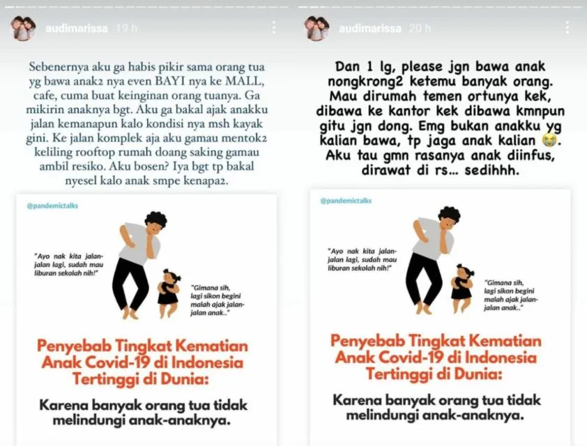 Geram Lihat Orang Tua yang Bawa Bayi ke Mal, Audi Marissa: Ntar Nyesel Kalau Anak Kenapa-Kenapa 2