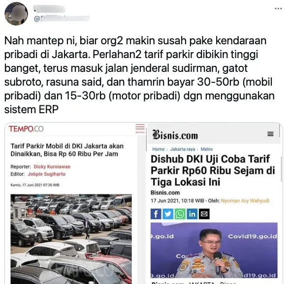 Dishub DKI Jakarta Wacanakan Tarif Parkir Mobil hingga Rp60 Ribu Per Jam, Ramai Pro dan Kontra 4