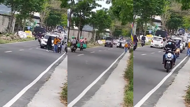 Viral Cewek Ngambek Bikin Jalanan Macet. Marah Boleh, tapi Jangan Nyusahin Orang Lain dong! 3