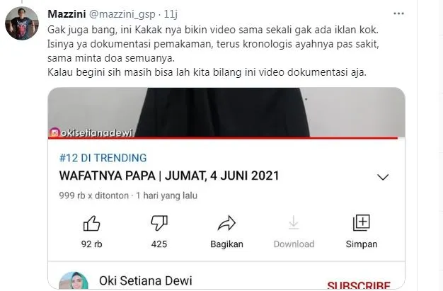 Ayah Wafat Dijadikan Beragam Konten, Warganet Sayangkan Tindakan Ria Ricis: Nggak Etis! 5