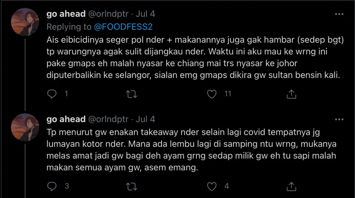 11 Review Konyol dari Warganet untuk Warung Makan Uncle Muthu. Sekarang Lagi Tutup Akibat PPKM 12