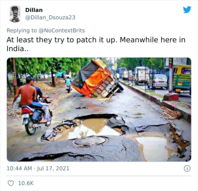 10 Potret Kebobrokan Jalan Raya dari Berbagai Negara yang Bikin Tepok Jidat, Ngeri-Ngeri Kocak 13