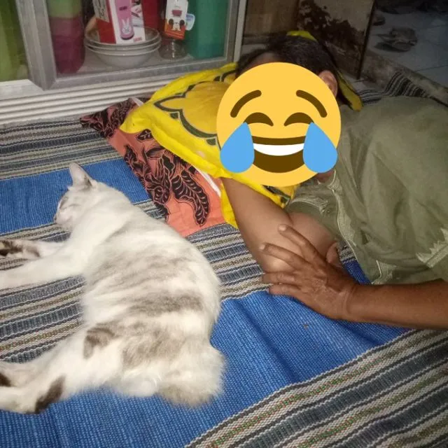 11 Potret Bapak Lebih Sayang sama Kucing daripada Anak Sendiri. Susah Kalau Udah Begini mah :D 17