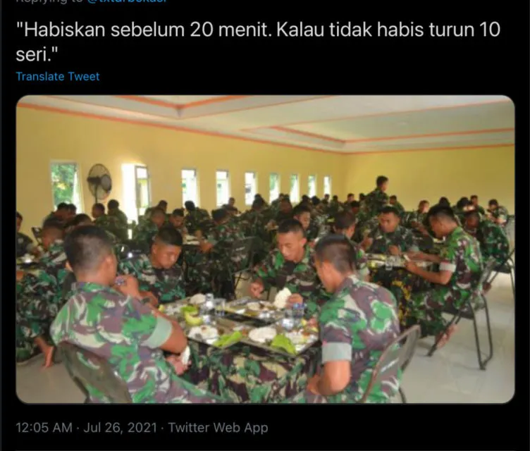 Soal PPKM Level 4 Batasi Waktu Makan Maksimal Hanya 20 Menit, Begini Respons Warganet. KZL! 16