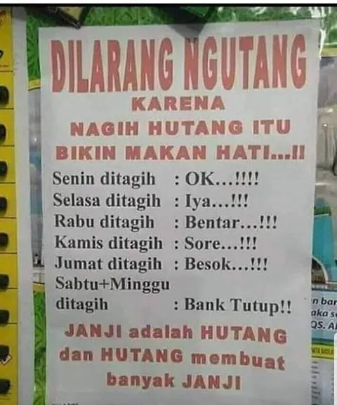 11 Peringatan Anti Ngutang ini Bikin Siapapun yang Mau Ngutang Jadi Mikir 17