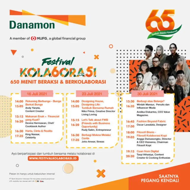 Ulang Tahun Ke-65, Bank Danamon Rayakan dengan Semangat