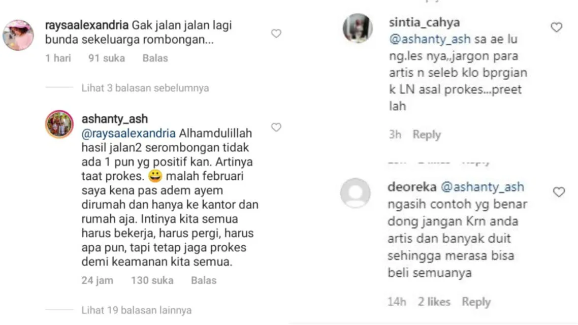Sampaikan Apresiasi terhadap Kerja Keras Nakes, Ashanty Malah Disindir Warganet Soal Liburan 2