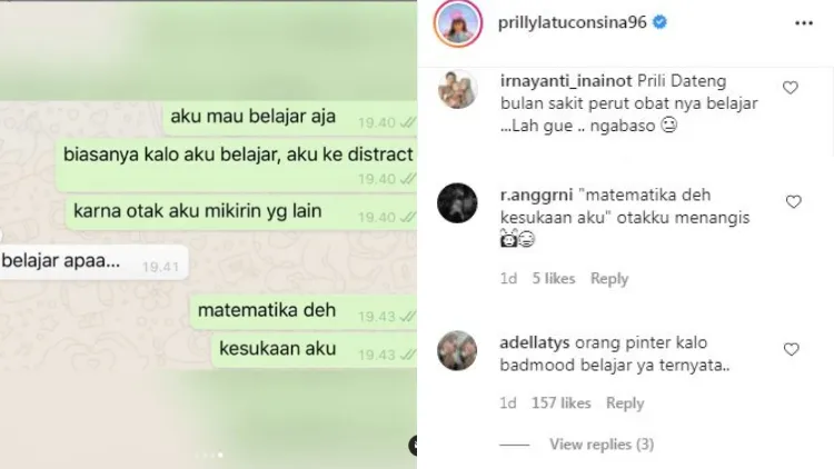 Alihkan Nyeri Menstruasi, Prilly Latuconsina Pilih Mengajar dan Menyelesaikan Soal Matematika 4