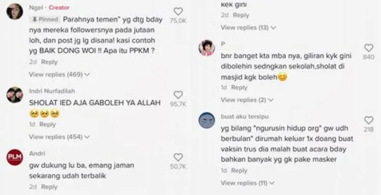 Pamer Pesta Ulang Tahun Saat PPKM, Publik Tuntut Satgas Covid Tindak Tegas Seleb Tiktok Juy Putri 2