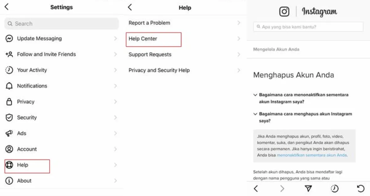 5 Cara Menghapus Akun Instagram dengan Mudah. Lupa Password Tak Masalah 8 Cara menghapus akun Instagram di iPhone