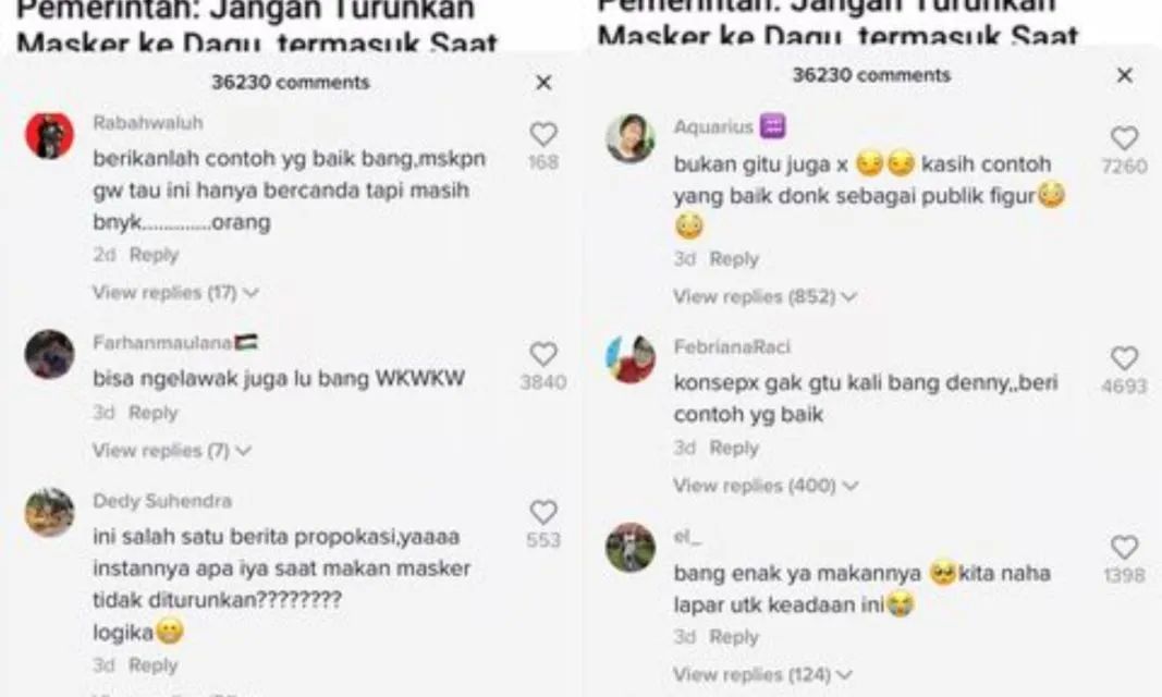 Soroti Penggunaan Masker di Dagu, Ridwan Kamil Balas Lawakan Densu-Uya Kuya dengan Gaya Khaby Lame 2