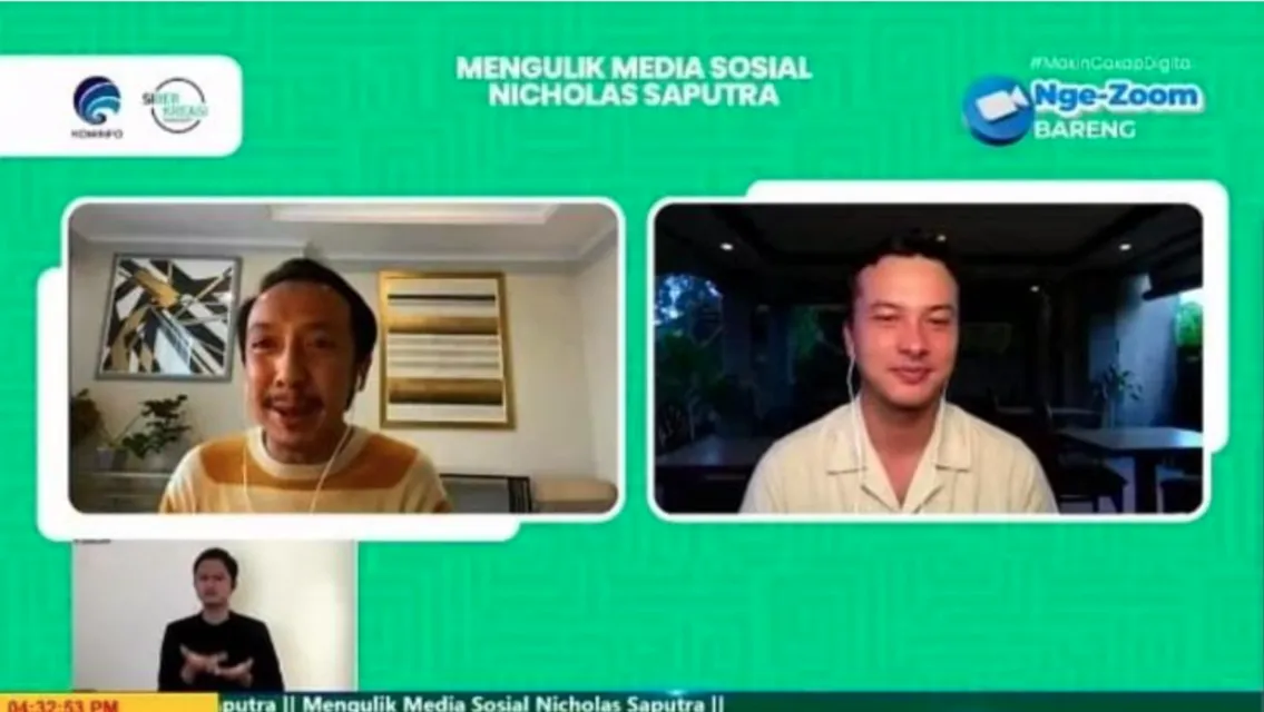 Bersama Nicholas Saputra, Kemkominfo dan Siberkreasi Gelar Webinar tentang Cara Ideal Bermedia Sosial 2