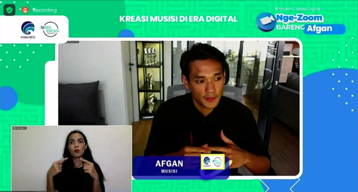 Afgan dan Aulion Bicara Tentang Kreativitas dalam Kegiatan Literasi Digital Kemkominfo Bersama Siberkreasi 4