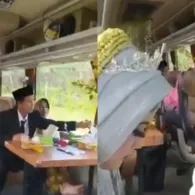 Viral Resepsi di Dalam Bus Guna Hindari Razia PPKM. Bukan Orang Indonesia Kalau Nggak Kreatif~