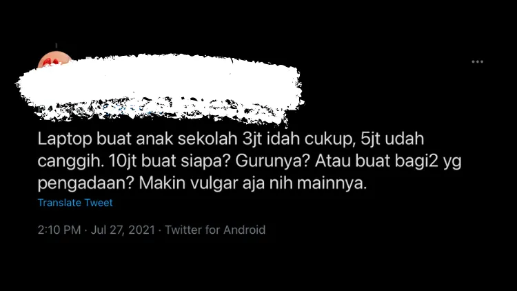 Viral Rencana Pemerintah Anggarkan Laptop Seharga 10 Juta per Unit, Begini Respons Warganet 19