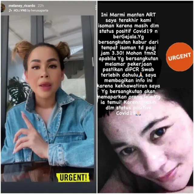 Diketahui Positif Covid-19, Melaney Ricardo Syok Saat Tahu Mantan ART-nya Kabur dari Tempat Isoman 2
