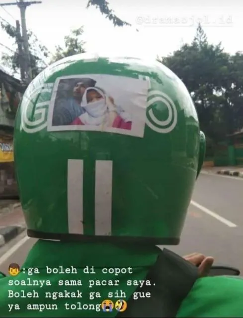 Potret Driver Ojol Ketika Lagi Jatuh Cinta. Bucin Adalah Hak Semuanya! 12