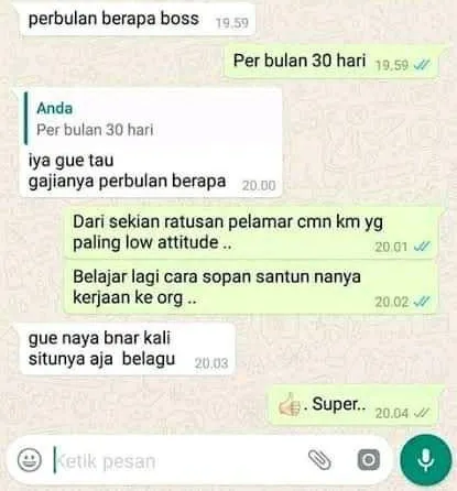 Susahnya Ketemu Pelamar Kerja yang Punya Kelakuan Begini, Jadi Ujian Hidup bagi HRD 20