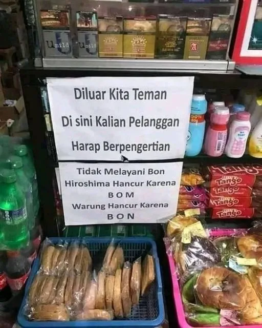 Nggak Cuma Tulisan Dilarang Ngutang, 11 Peringatan Kocak di Toko ini Bukti Susahnya Hadapi Pembeli 22
