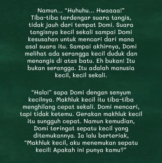 Sebuah Dongeng Anak: Sepatu Tatu 18