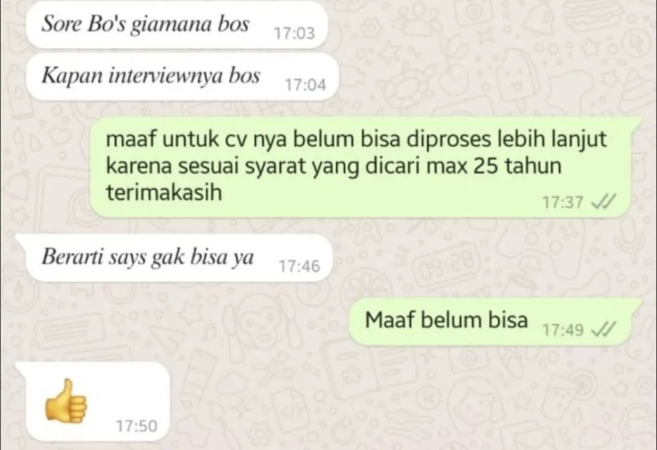 Susahnya Ketemu Pelamar Kerja yang Punya Kelakuan Begini, Jadi Ujian Hidup bagi HRD 17