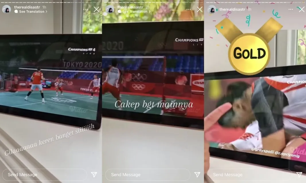 Raih Medali Emas Olimpiade Tokyo 2020, Ini 10 Momen Artis Rayakan Kemenangan Greysia/Apriyani 8