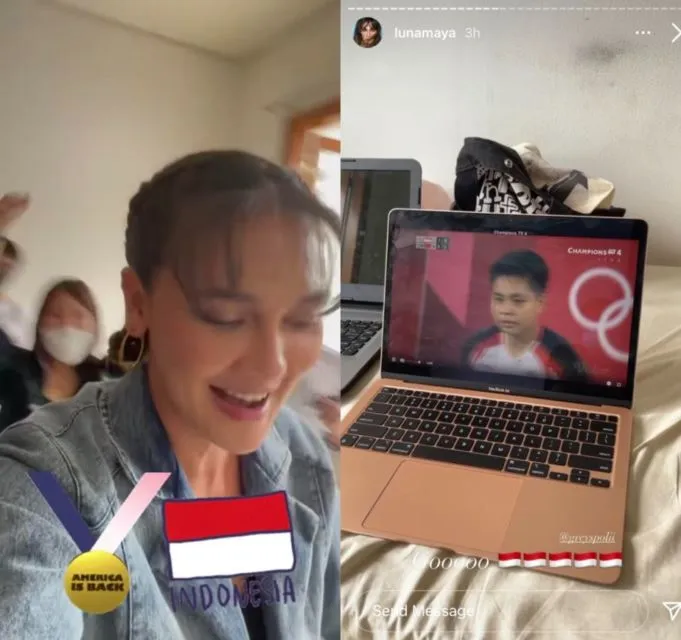 Raih Medali Emas Olimpiade Tokyo 2020, Ini 10 Momen Artis Rayakan Kemenangan Greysia/Apriyani 9