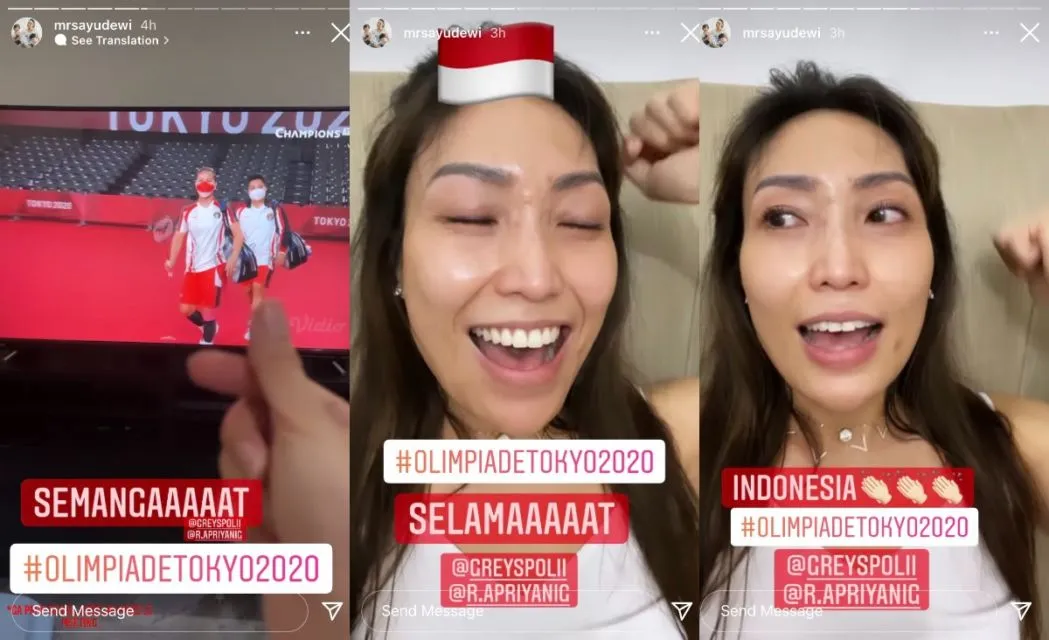 Raih Medali Emas Olimpiade Tokyo 2020, Ini 10 Momen Artis Rayakan Kemenangan Greysia/Apriyani 10