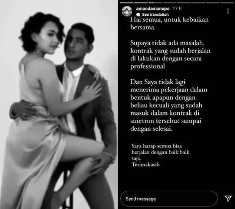 Kariernya Kerap Diurusi Warganet, Amanda Manopo Tak Mau Lagi Ambil Kontrak dengan Arya Saloka 3