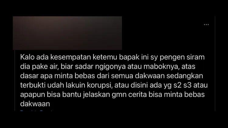 Hukuman Terbaik buat Koruptor Bansos yang Minta Dibebaskan Menurut Warganet. Ngeselin Memang! 20
