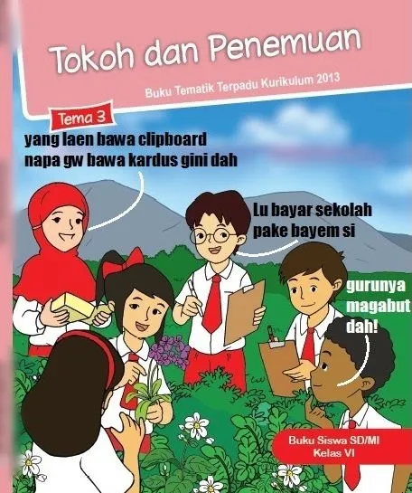 Beginilah Jadinya Kalau Gambar di Buku Pelajaran Anak SD Dibikin oleh Warganet. Ngaco Banget! 19