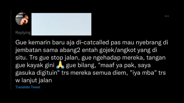 11 Pengalaman Warganet Terkena Catcalling ini Bukti Bahwa Kita Harus Menyudahi Kebiasaan Tersebut 20