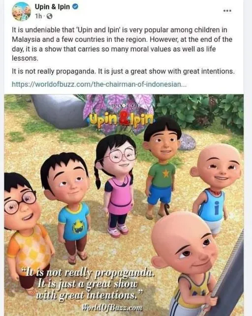 Tanggapi Ketua KPI Soal Propaganda Malaysia, Upin & Ipin Dapat Dukungan Warganet Indonesia 5
