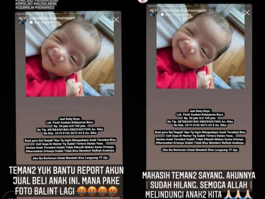 Marak Aksi Pencatutan Foto Jual Beli Bayi, Mona Ratuliu-Audi Marissa Ajak Publik Report Akun Terkait 4