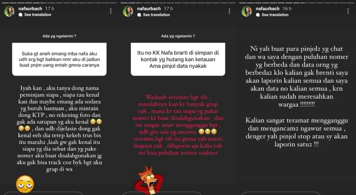 Kesal Nomornya Diburu Puluhan Pinjol, Nafa Urbach Ancam Lapor Polisi: Kalian Sangat Mengganggu! 2