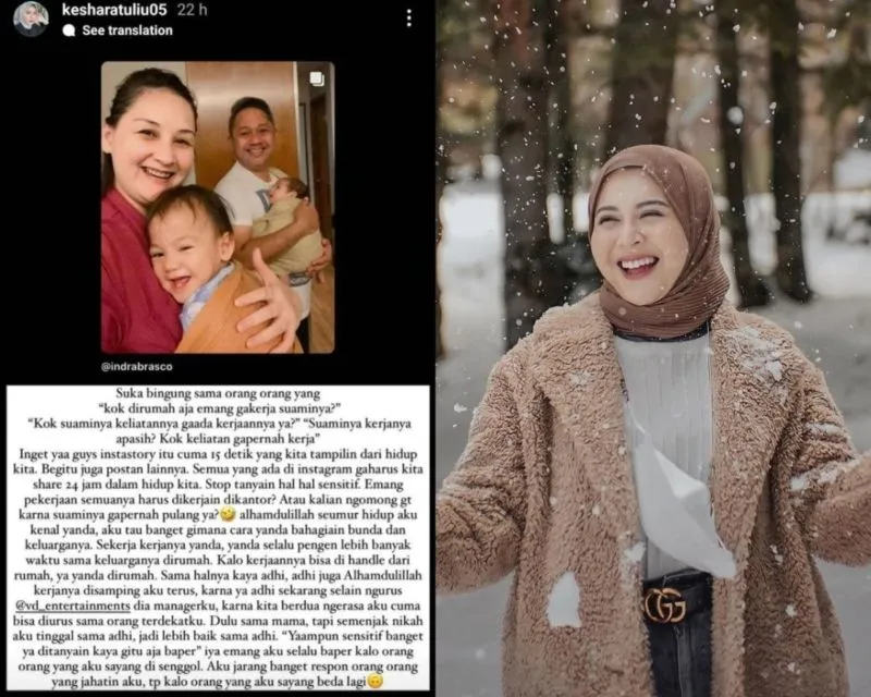 Indra Brasco Dituduh Tak Ada Kerjaan karena Sering Mengasuh Anak, Kesha Ratuliu Bela sang Paman 2