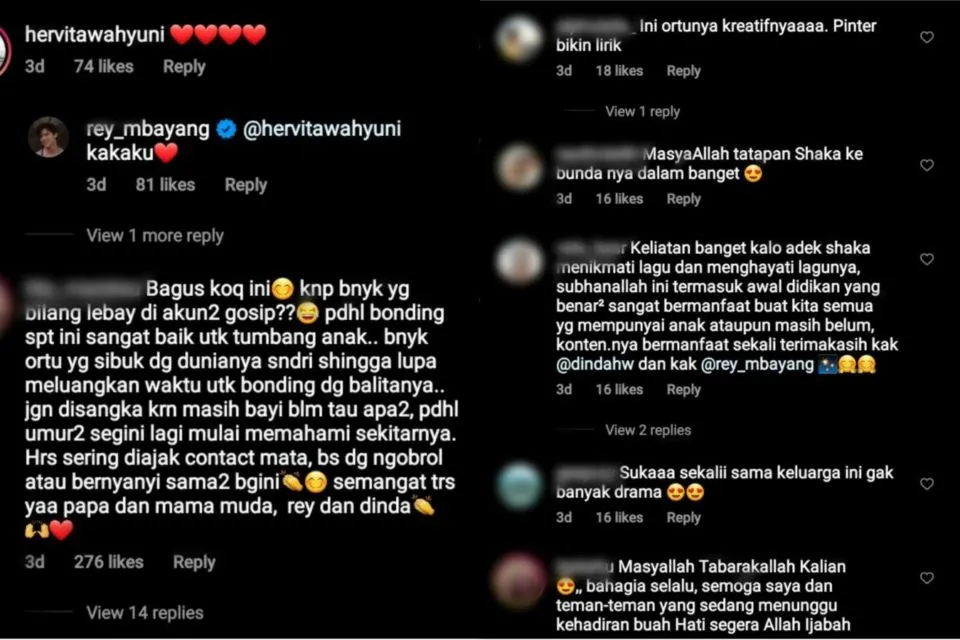 Bangun Bonding dengan Anak Lewat Lagu, Rey Mbayang dan Dinda Hauw Dipuji Warganet: Kreatif Banget! 4