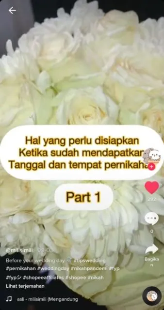 10 Ide Pernikahan dari TikTok yang Viral. Lengkap dari Undangan Sampai Gaun lo! 15