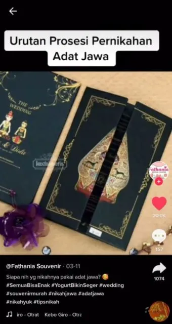 10 Ide Pernikahan dari TikTok yang Viral. Lengkap dari Undangan Sampai Gaun lo! 22