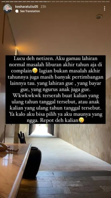 Kesha Ratuliu Ungkap Keinginan untuk Melahirkan Secara Caesar, Warganet Malah Komplain 5