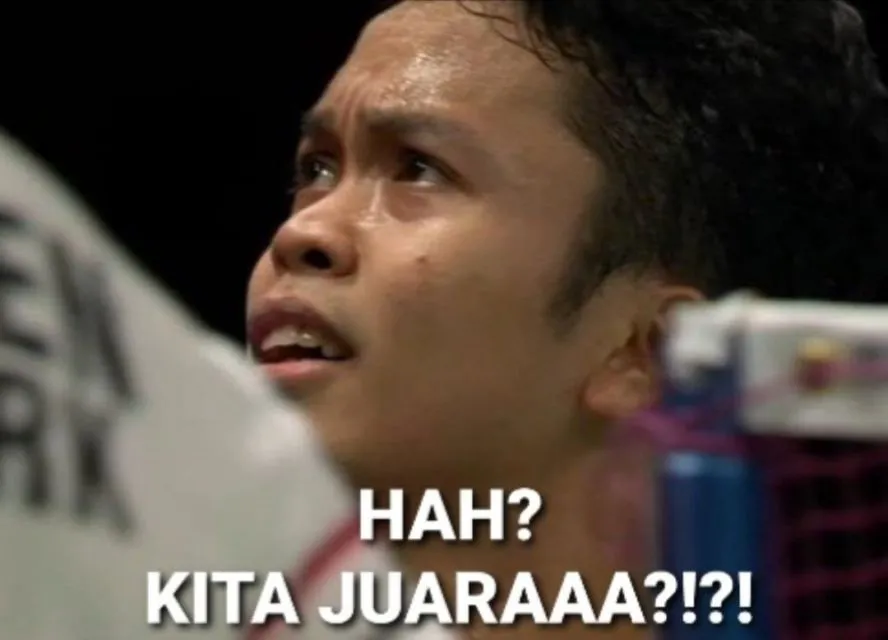 Kumpulan Meme Absurd yang Ramaikan Perayaan Kemenangan Indonesia di Piala Thomas 2021. Ada-ada Aja~ 21